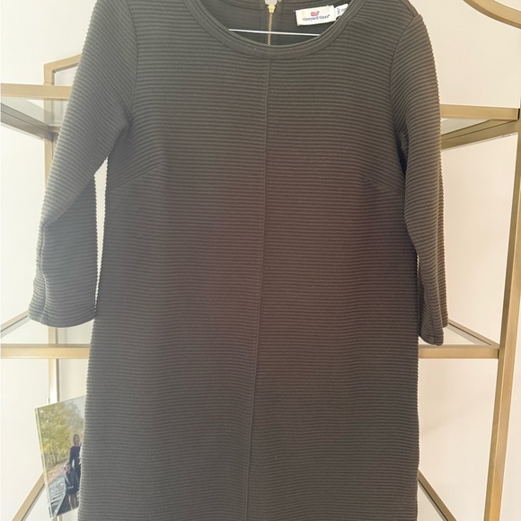 EUC Woman’s vineyard vine hunter green Ribbed Dress- size xxs - Picture 3 of 4